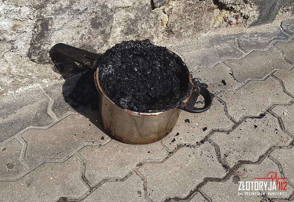Garnek na gazie omal nie wywołał pożaru