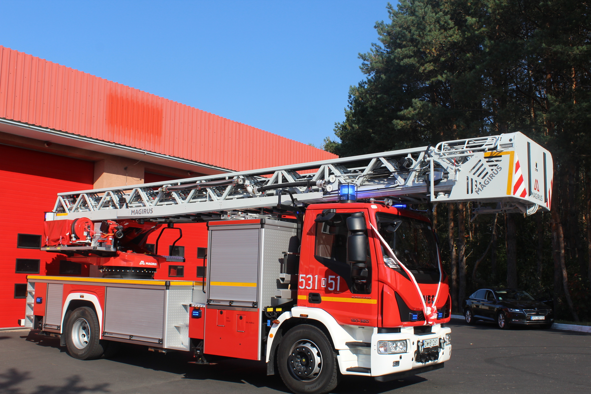 Nowa autodrabina już oficjalnie w Polkowicach (FOTO)