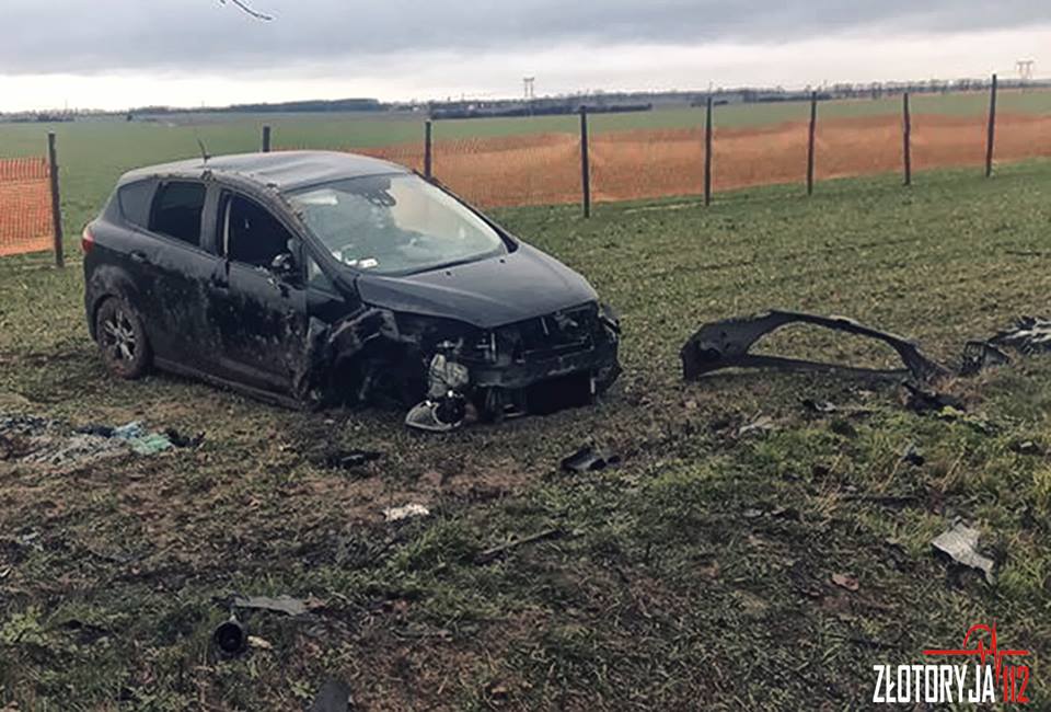 Zderzył się z drzewem na drodze wojewódzkiej (FOTO)
