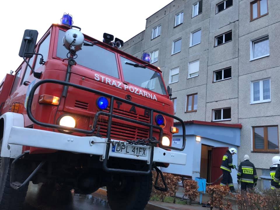 Pożar w przemkowskim bloku