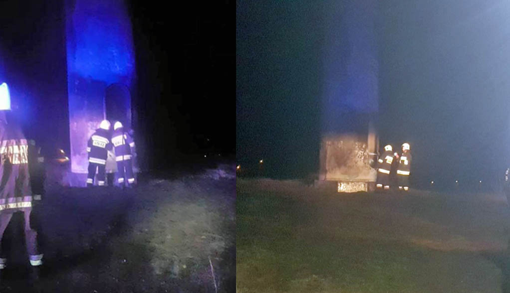 Ratownicy mieliby spokój, gdyby nie płonący wiatrak