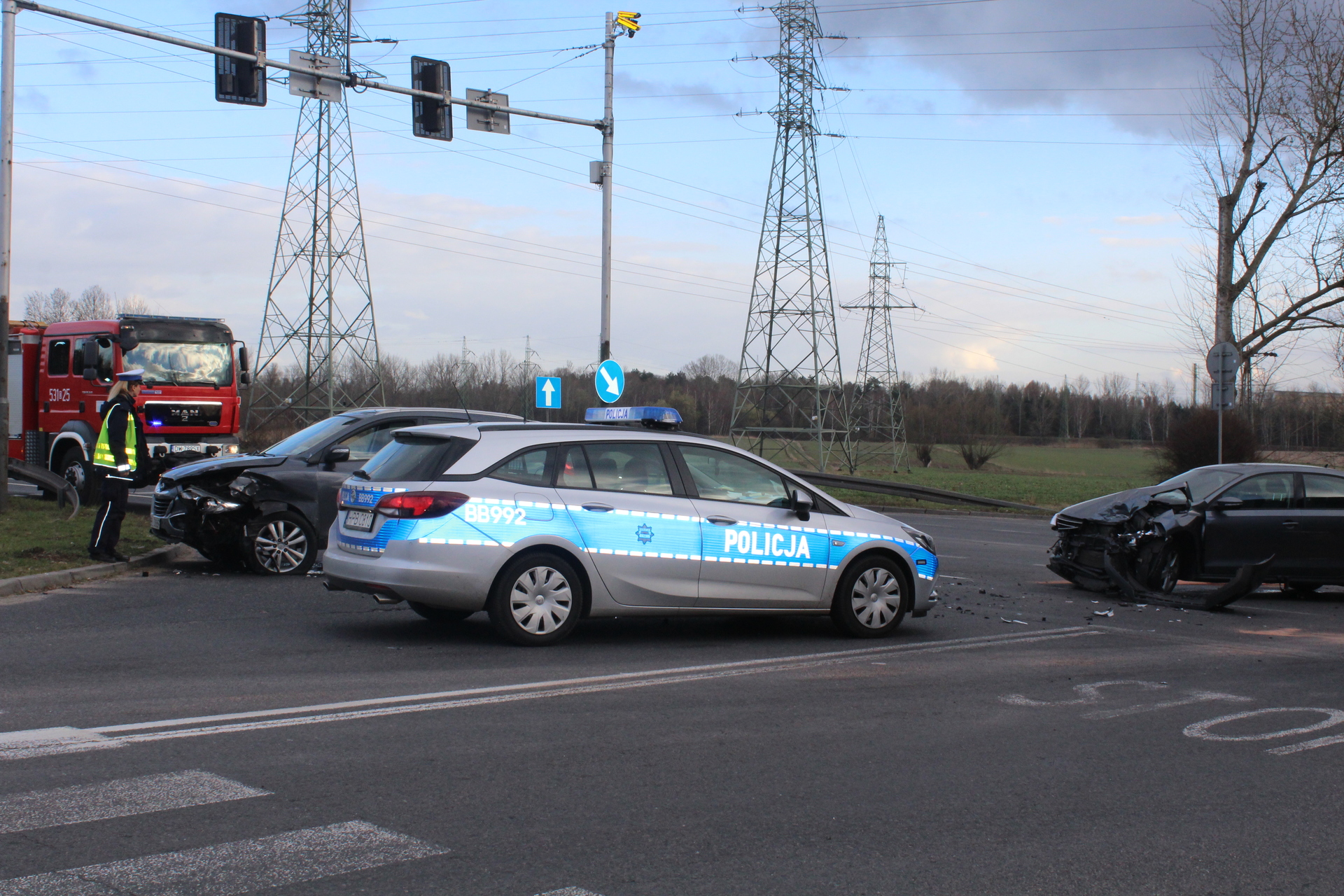 Zderzenie na DK 3 w Polkowicach (FOTO)