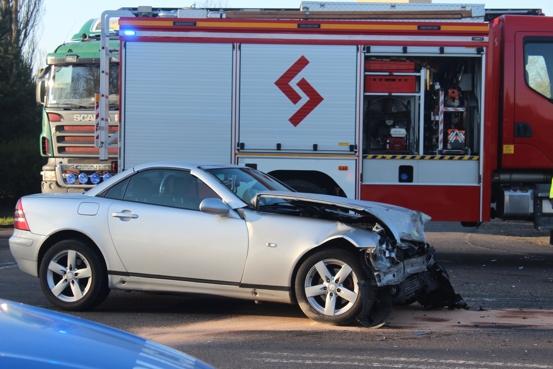 Zderzenie aut koło kopalni Polkowice-Główne (FOTO)