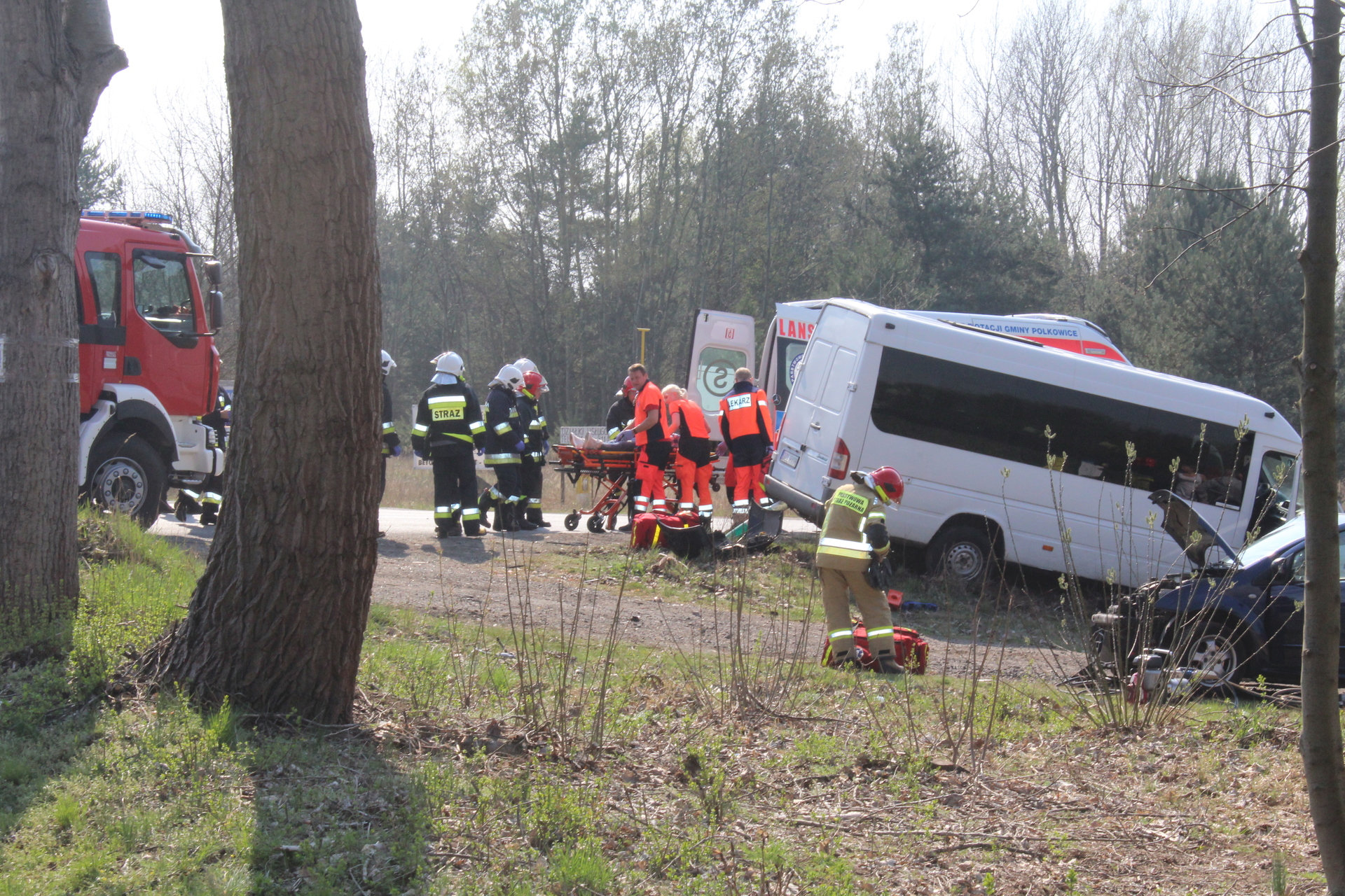 Wypadek na skrzyżowaniu w Polkowicach (FOTO)