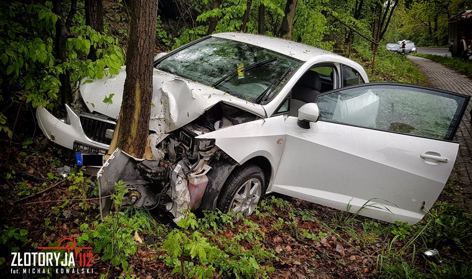 Zasłabła za kierownicą i uderzyła w drzewo