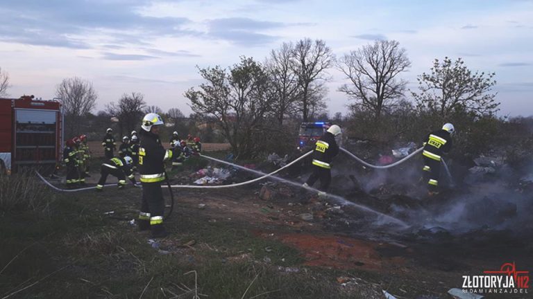 Dzikie wysypisko w ogniu (FOTO)