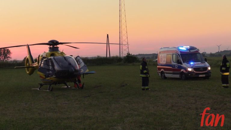 Groźny wypadek rowerzysty z Mierczyc (FOTO, WIDEO)