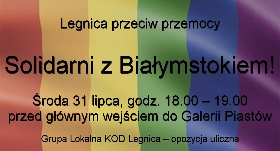 Legnica solidaryzuje się z Białymstokiem