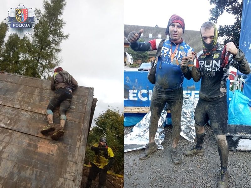 Policjanci z polkowickiej komendy pokonali nie tylko błoto