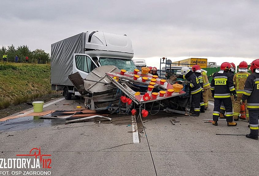 Naprawiali autostradę, kierowca ich nie widział