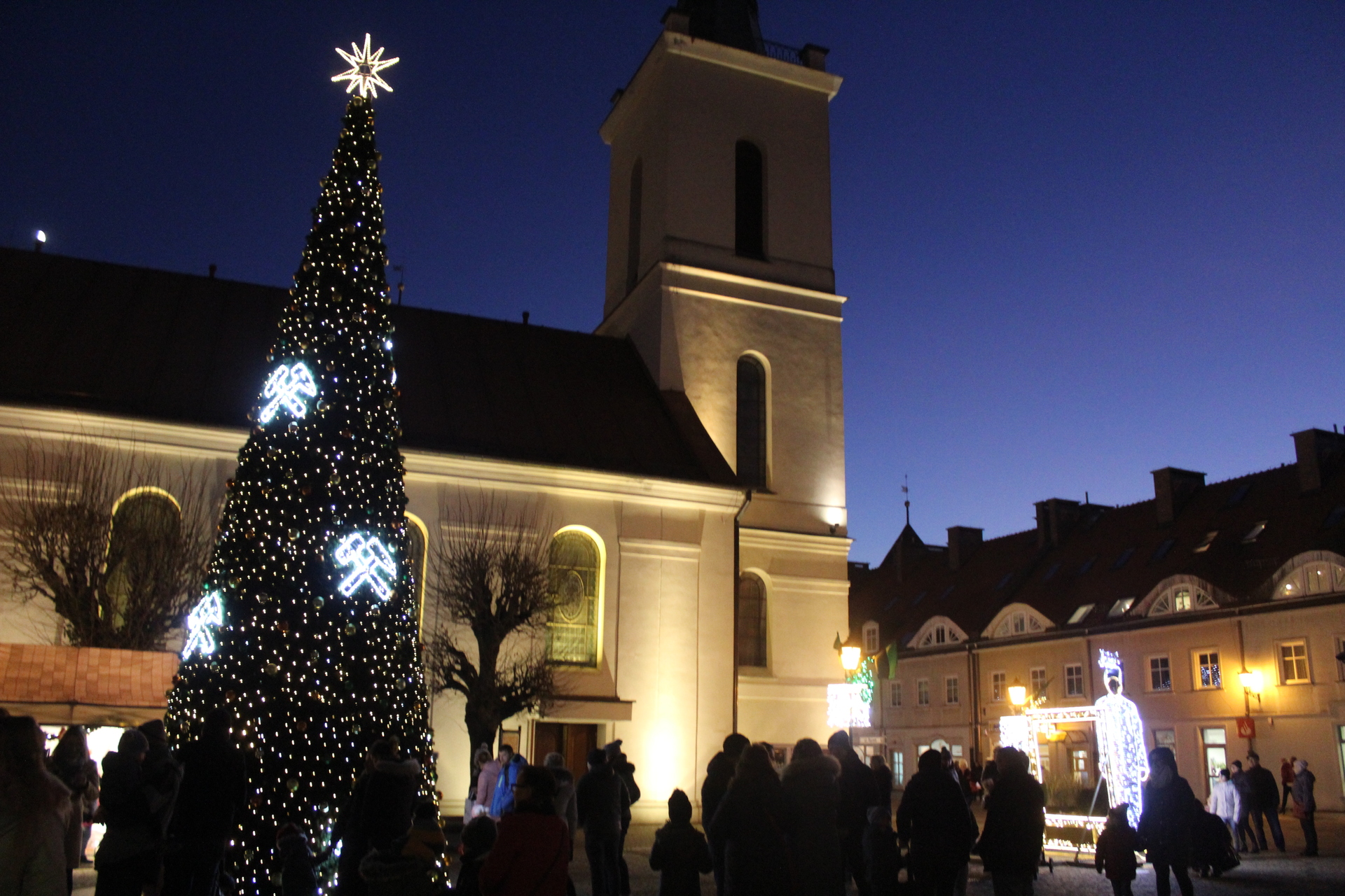Opłatkowe spotkanie na polkowickim Rynku