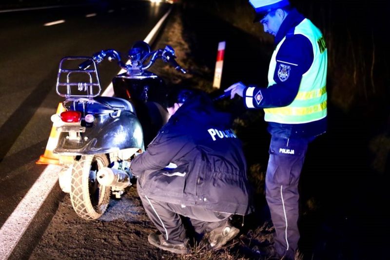 Pijany motocyklista omal nie wpadł pod ciężarówkę