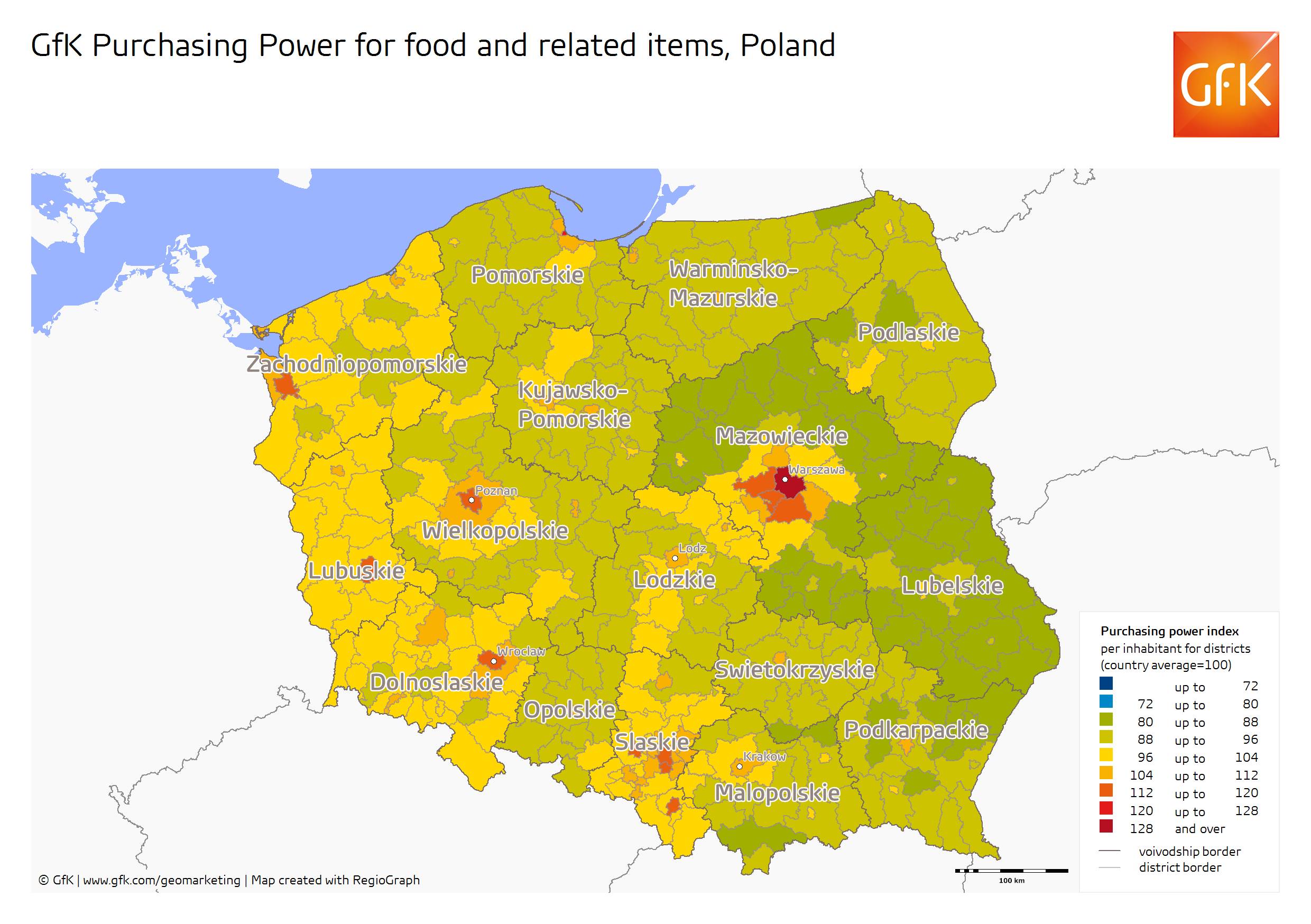 Region wysoko w raporcie o bogactwie
