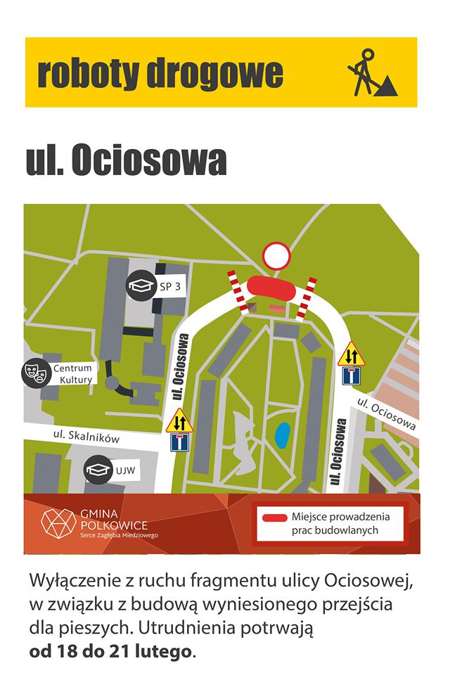 Zamkną część ul. Ociosowej w Polkowicach