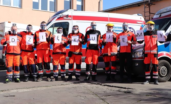 Ratownicy i pielęgniarki dziękują za wsparcie