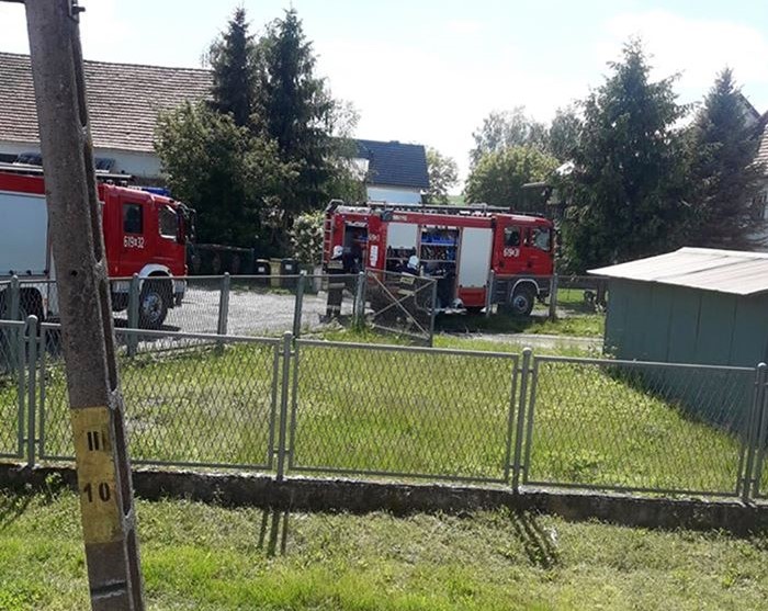 Pożar sklepu w Prusicach