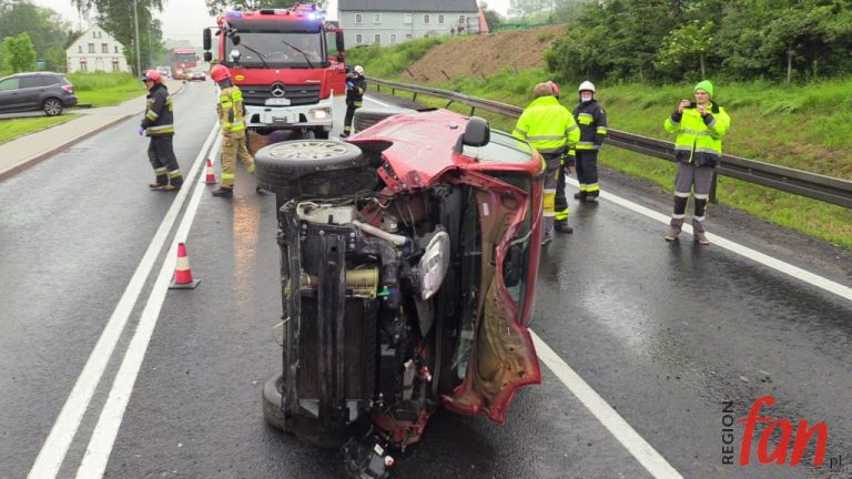 Dachowanie na DK3 (FOTO, WIDEO)