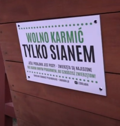 Pojemniki z karmą w Parku Wrocławskim