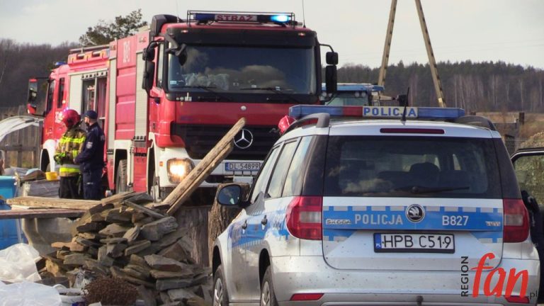 Pożar wiaty gospodarczej w Kawicach (FOTO)