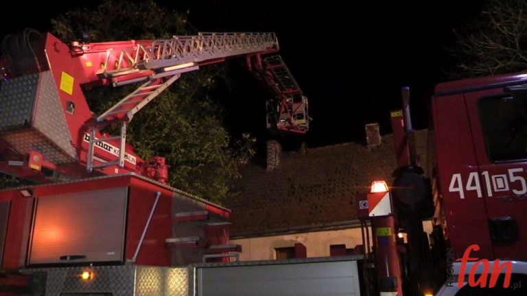 JAWOR: Nocny pożar przewodu kominowego