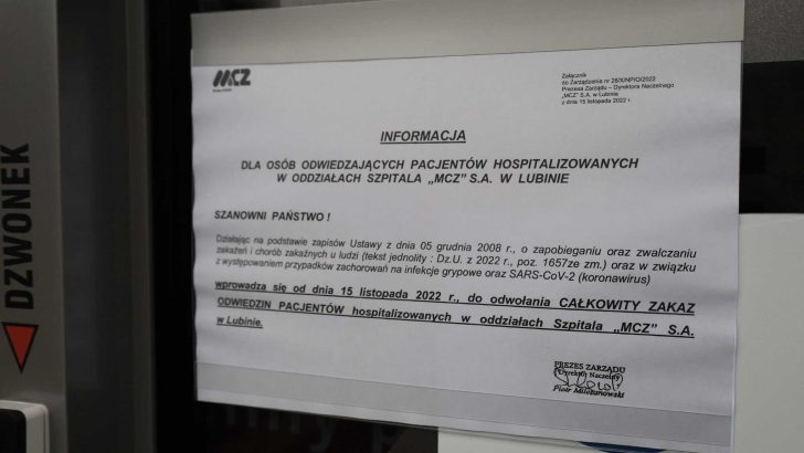 Zakaz odwiedzin w szpitalu MCZ