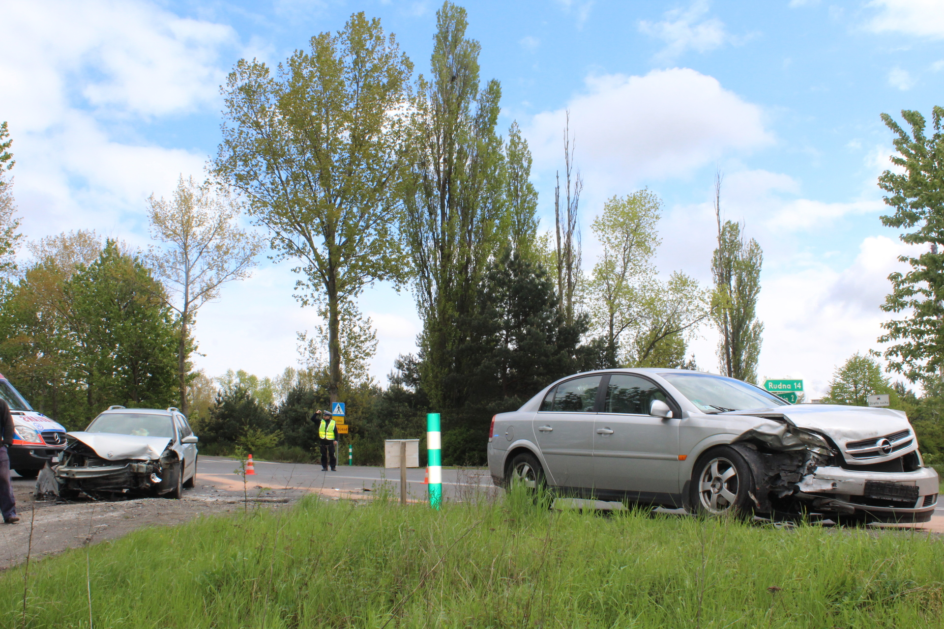 Zderzenie na skrzyżowaniu koło ZG Polkowice (FOTO)