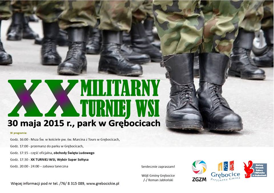 GMINA GRĘBOCICE. XX Militarny Turniej Wsi w parku