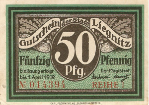 Liegnitz 50 pf 1917 A