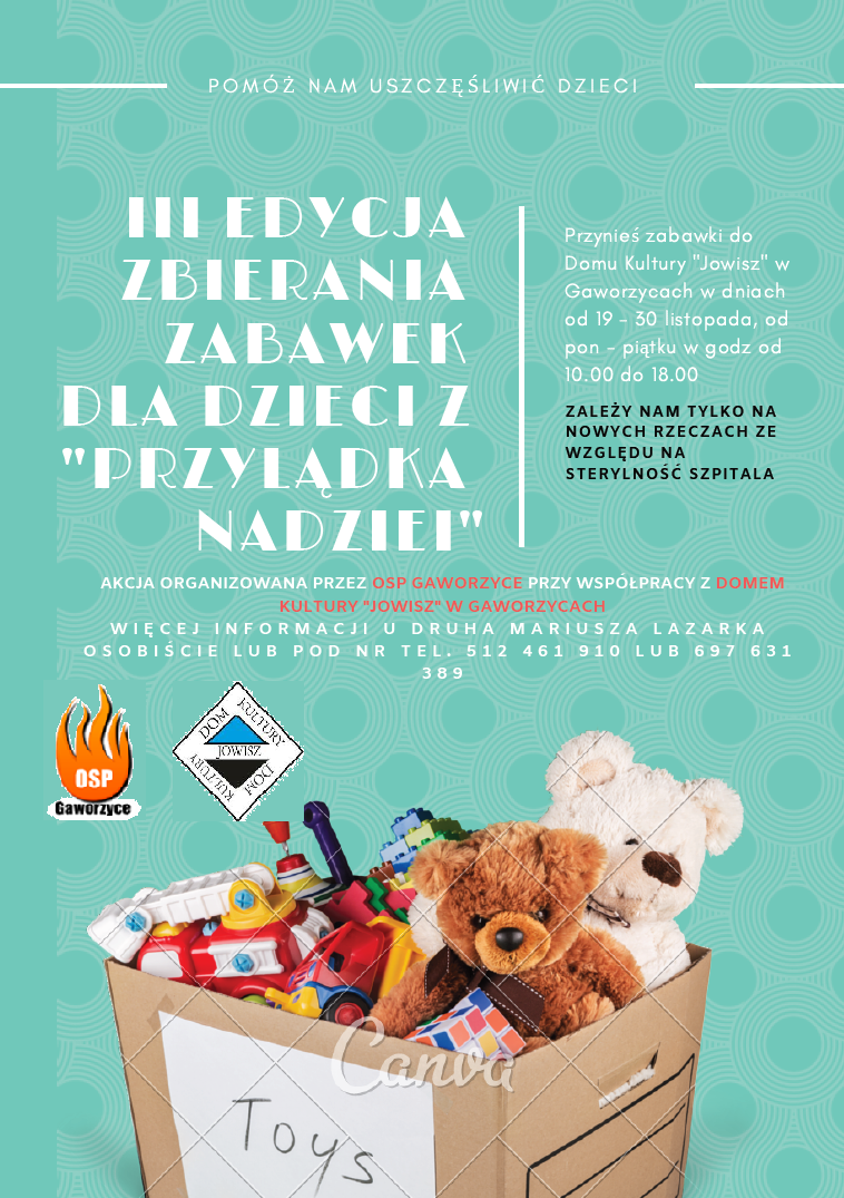 Druhowie z Gaworzyc zbierają zabawki dla chorych dzieci