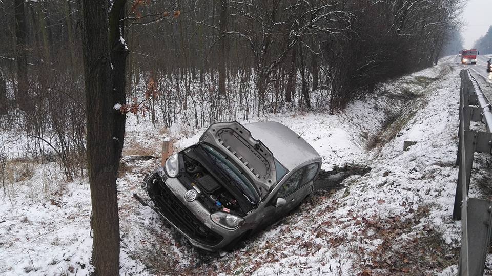 PROCHOWICE. Wjechał do rowu, dostał mandat