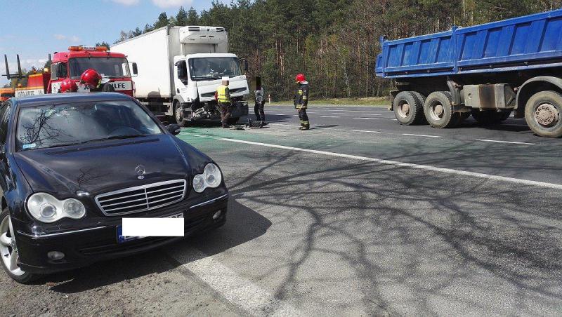 LUBIN. Wypadek i utrudnienia w ruchu