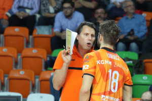 Trener Cretu i kapitan Grzegorz Łomacz (Fot. Mariusz Babicz)