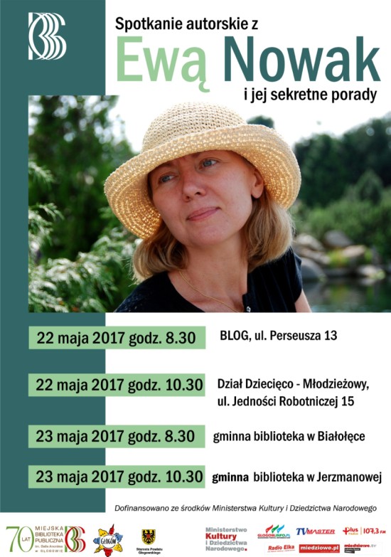 Pisarka dla młodzieży odwiedzi Głogów, Białołękę i Jerzmanową