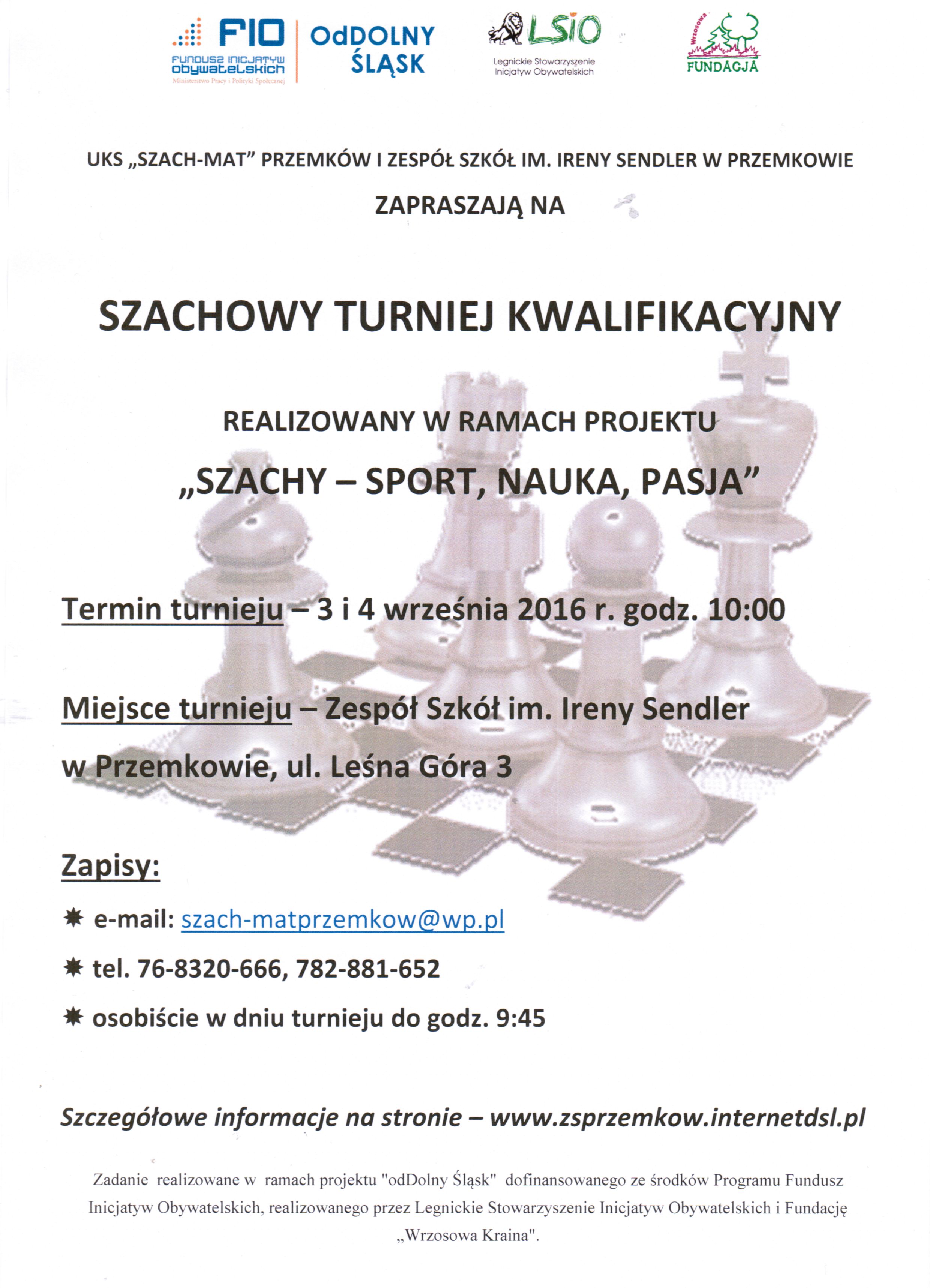 PRZEMKÓW. Promują szachy. Będzie turniej klasyfikacyjny