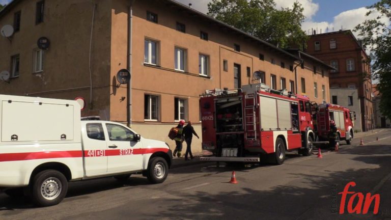 Pożar mieszkania przy ul. Kościuszki (FOTO, WIDEO)