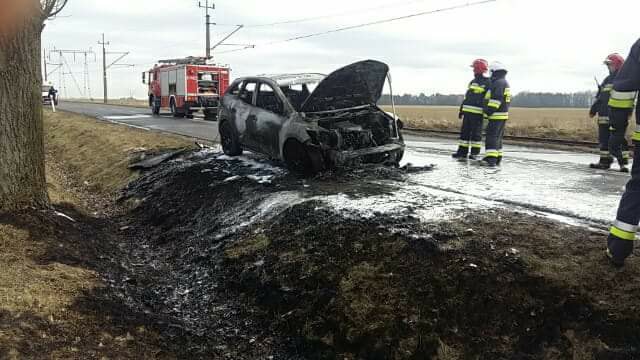 Auto spłonęło doszczętnie (FOTO)