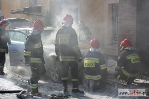 pożar auta, bmw, Armii Krajowej (4)