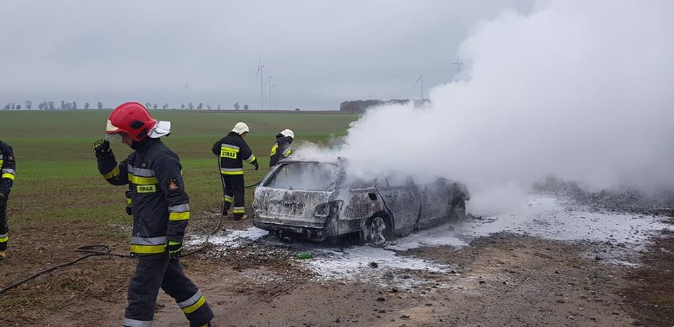 Samochód spłonął doszczętnie (FOTO)
