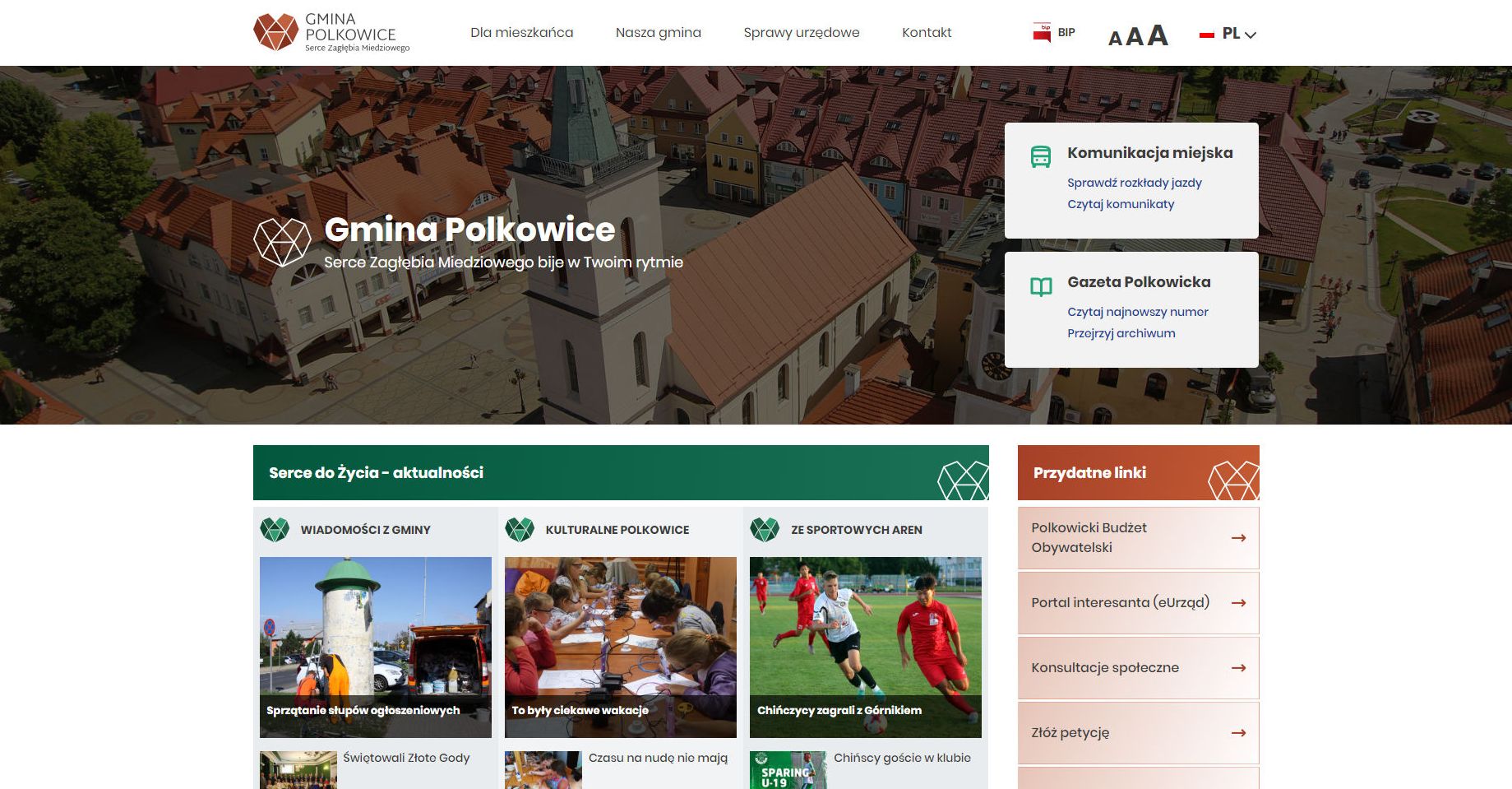 Gmina Polkowice ma nową stronę internetową